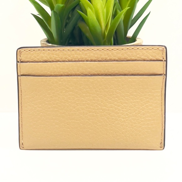 🆕 NWT Michael Kors Reed Pebbled Leather Card Wallet in Camel - Picture 3 of 6